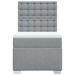 vidaXL Sommier à lattes de lit avec matelas gris clair 80x200 cm tissu