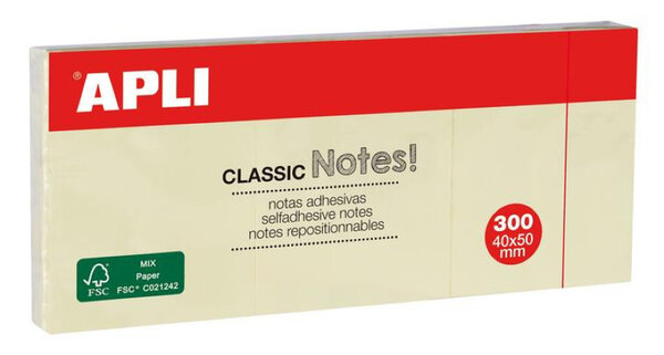 Notes 3X40X50 Couleurs Standard