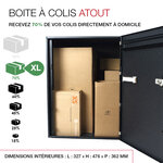 Boite à colis Atout 1 porte Noir Sablé RAL 2100MS