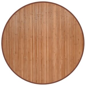 vidaXL Tapis rond naturel 100 cm bambou