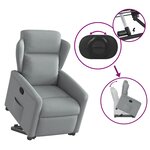 vidaXL Fauteuil inclinable Gris clair Tissu