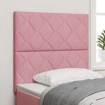 vidaXL Tête de lit avec tête de lit Rose 90 cm Velours