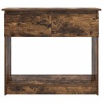 vidaXL Table console avec tiroirs chêne fumé 85 5x38 5x74 5 cm