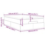 VidaXL Cadre de lit ottoman avec matelas gris 120x200 cm similicuir