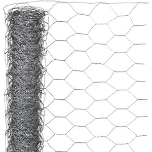 Nature Grillage métallique hexagonal 0 5x2 5 m 25 mm Acier galvanisé