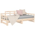 vidaXL Lit coulissant sans matelas bois de pin solide