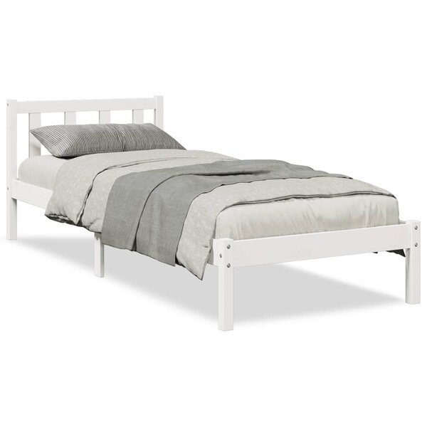 vidaXL Cadre de lit extra long sans matelas 90x210 cm bois massif pin