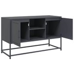 vidaXL Meuble TV anthracite 100 5x39x60 5 cm acier