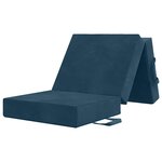 vidaXL Canapé-lit pliable 90 x 67 x 45 cm Bleu