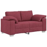 Canapé loveseat vidaXL Rouge vin 120 cm Tissu