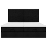 VidaXL Cadre de lit ottoman avec matelas noir 160x200 cm tissu