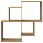 vidaXL Étagère murale chêne artisanal 80x15x78 5 cm bois d'ingénierie