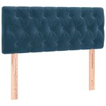 vidaXL Tête de lit Bleu foncé 100x7x78/88 cm Velours
