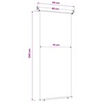 vidaXL Store latéral de balcon 80 x 250 cm 100  polyester fer acier