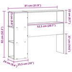 vidaXL Tête de lit avec rangement 75 cm bois massif de pin