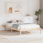 vidaXL Cadre de lit avec tables de chevet Marron 120 x 190 cm Marron