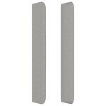 vidaXL Tête de lit avec oreilles Gris clair 103x16x118/128 cm Tissu