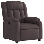 vidaXL Fauteuil inclinable Marron foncé Tissu