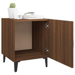 vidaXL Tables de chevet 2 Pièces Chêne marron Bois d'ingénierie