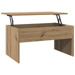 vidaXL Table basse chêne artisanal 80x50 5x41 5 cm bois d'ingénierie
