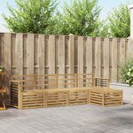 vidaXL Ensemble de canapés d'extérieur 5 pc Blanc Bois d'Acacia Massif