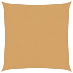 vidaXL Voile d'ombrage 160 g/m² carré sable 3x3 m PEHD