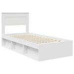 vidaXL Cadre de lit Blanc 90 x 200 cm Bois de pin massif