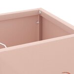 vidaXL Porte-parapluie Rose 15 5 x 15 5 x 49 cm Métal