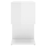 vidaXL Table de chevet blanc brillant 50x30x51 5 cm bois d'ingénierie