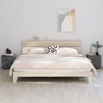 vidaXL Tables de chevet HAMAR 2Pièces Gris foncé 40x35x44 5cm Bois massif