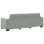 vidaXL Ensemble de Canapés 3 Pièces Gris 221 x 78 x 80 cm Velours