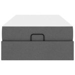 vidaXL Cadre de lit avec matelas Gris foncé 80 x 200 cm tissu