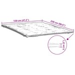 vidaXL Protège-matelas blanc 120x220 cm