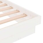 vidaXL Cadre de lit sans matelas blanc bois massif