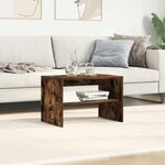 vidaXL Meuble TV chêne fumé 60x40x40 cm bois d'ingénierie
