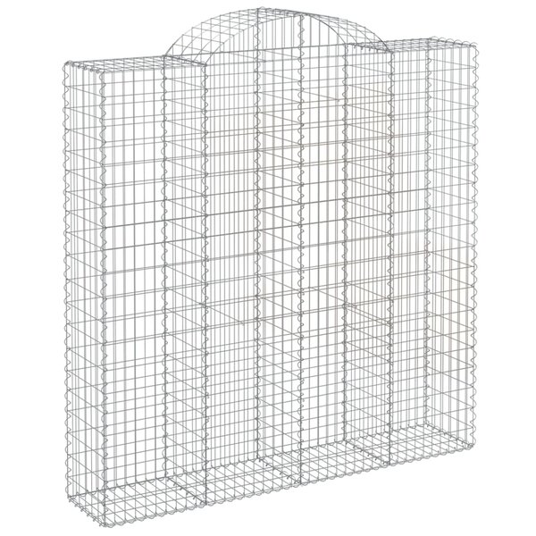 vidaXL Panier de gabions arqué 200x50x200/220 cm Fer galvanisé