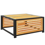 vidaXL Tabouret de jardin avec coussin 68x68x30cm bois massif d'acacia