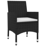 vidaXL Ensemble à manger de jardin coussins 5 Pièces Résine tressée Verre