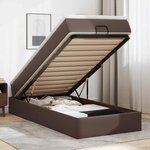 VidaXL Cadre de lit ottoman avec matelas marron 100x200 cm similicuir