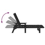 Ensemble de salon de jardin en 3 pièces vidaXL - Noir HDPE