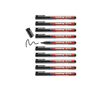 Marqueur Permanent 370 noir 1 mm x 10 EDDING