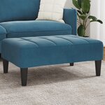vidaXL Repose-pied bleu 77x55x31 cm velours