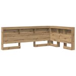 vidaXL Tête de lit de rangement avec étagère chêne artisanal 120 cm