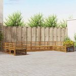 vidaXL Ensembles de canapés 10 Pièces Naturel Bois d'Acacia Massif