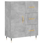 vidaXL Buffet haut Gris béton 69 5x34x180 cm Bois d'ingénierie