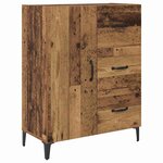 vidaXL Haut Armoire Bois Ancien 69 5 x 34 x 180 cm Bois d'ingénierie