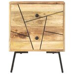vidaXL Table de chevet 40x30x50 cm Bois de manguier massif