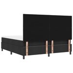 vidaXL Lit à ressorts avec matelas et banc noir 180x200 cm Tissu