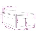 vidaXL Sommier à lattes de lit avec matelas taupe 120x190 cm tissu