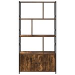 vidaXL Étagère Chêne fumé 80 x 30 x 155 5 cm Bois d'ingénierie